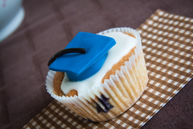 Blueberry Graduation Cupcake